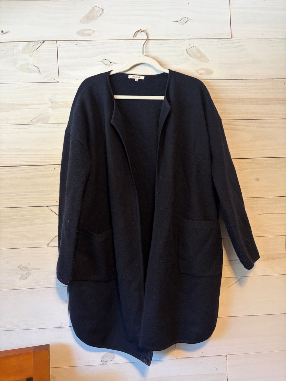 Madewell Navy Open-Front Cardigan Jacket